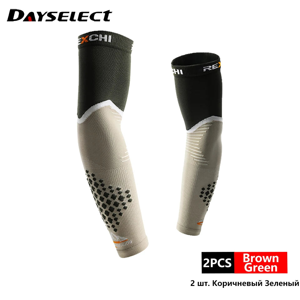 2 stuks sportarm compressiemouwen, bescherming voor hardlooparmen, fitness, basketbal elleboogbeschermers, sport, fietsen, armwarmers