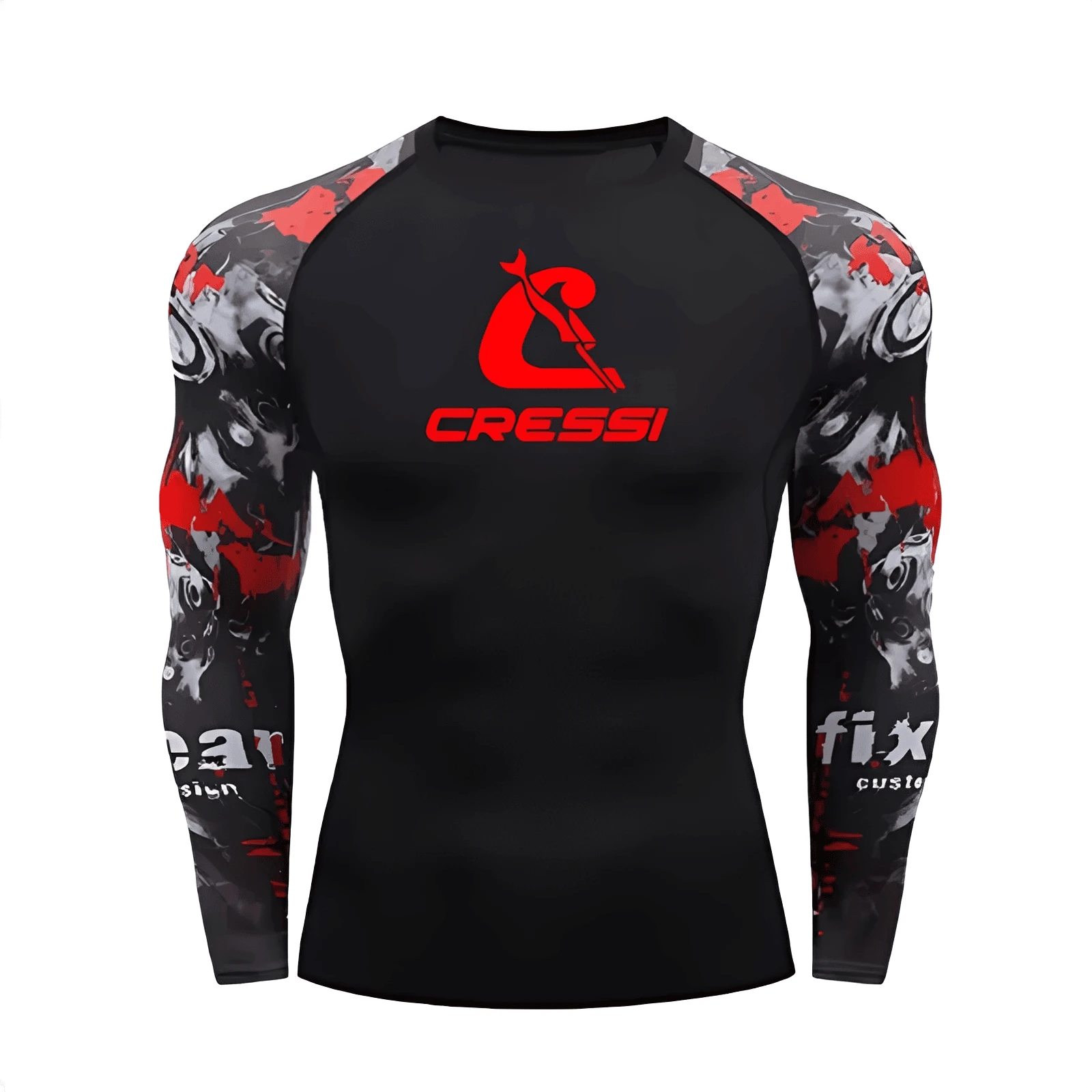 Men’s UPF 50+ Long Sleeve Rash Guard – Quick-Dry Breathable Surf & Swim Shirt for Water Sports & Gym Training