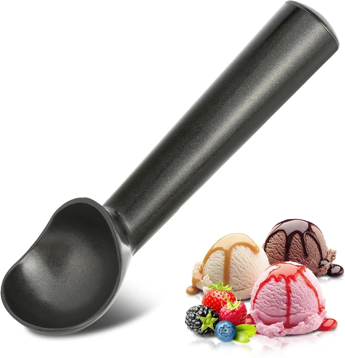 Ice Cream Scoop,7 inches Nonstick Anti-Freeze Ice Cream Scooper One Piece Aluminum Design Dishwasher Safe Cookie Spoon