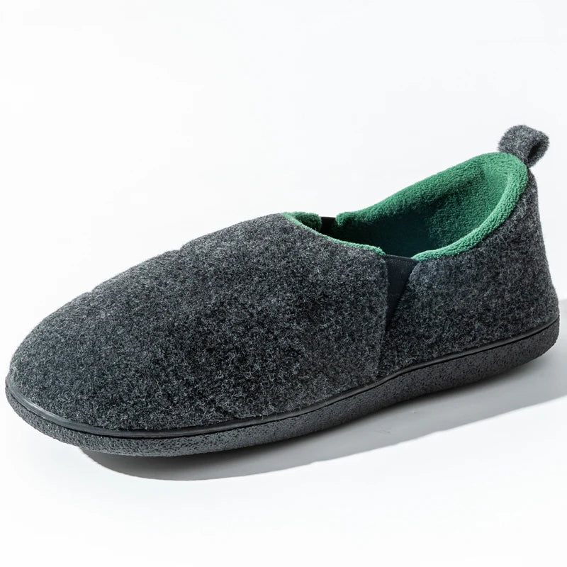 Men's Winter Plush Slippers Warm Fuzzy Soft Bottom Slides Comfortable Bedroom Shoes Indoor Male Anti-Slips Slippers