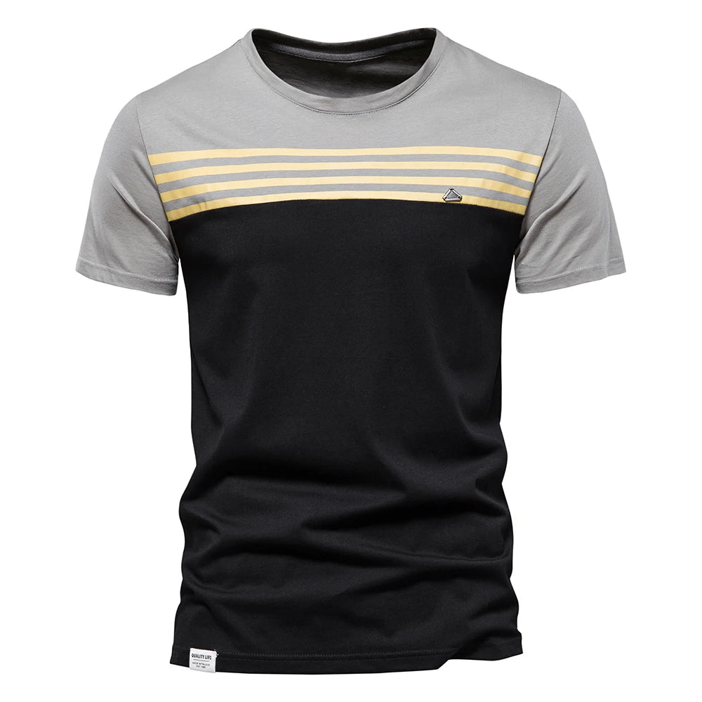 Fashion Designer Cotton T Shirt Men Short Sleeve Casual Sport Summer Tops Tee Shirts Brand Quality Men Clothing