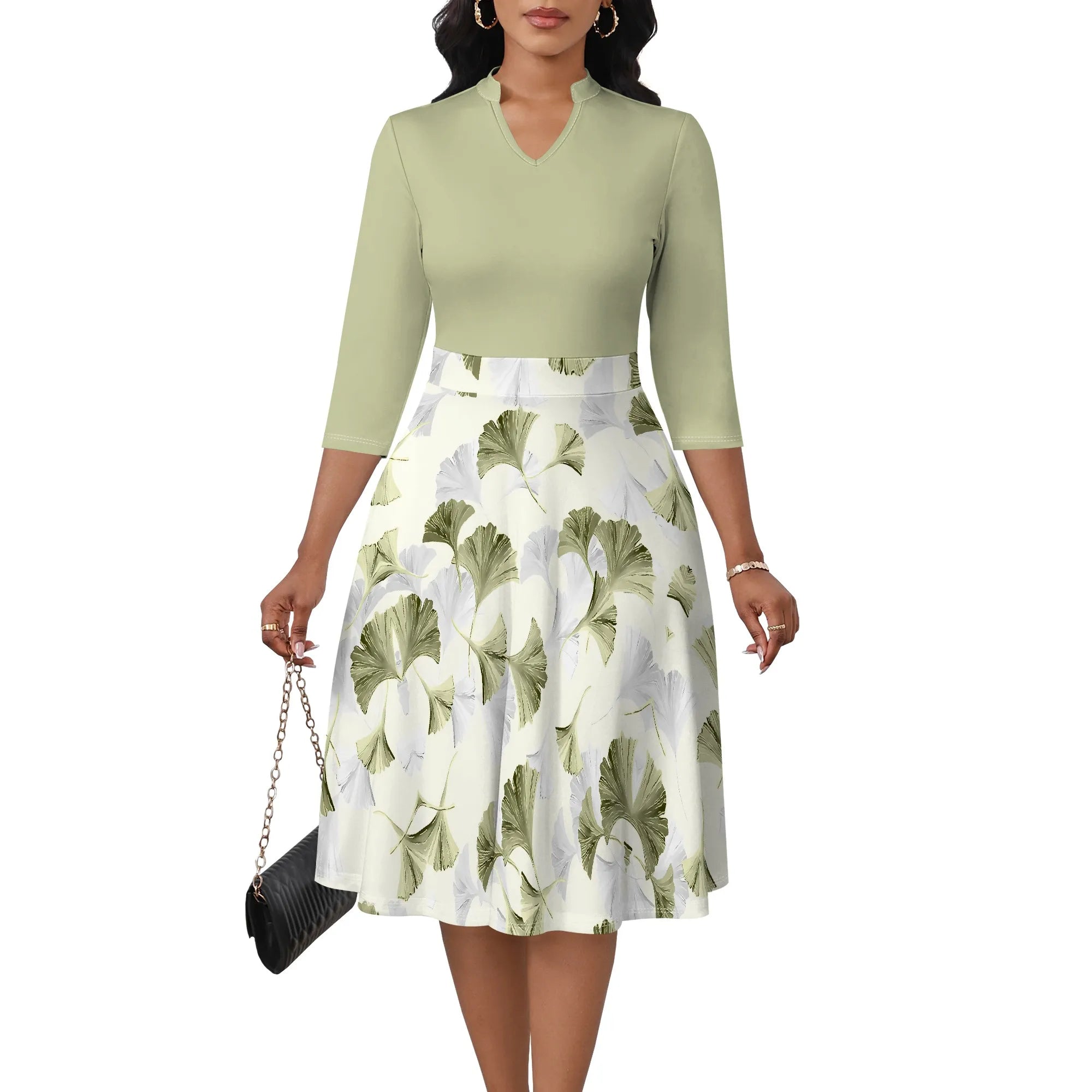 Women's Abstract Off Shoulder Maxi Dress 3/4 Sleeve Blue Gold Slit Party Evening