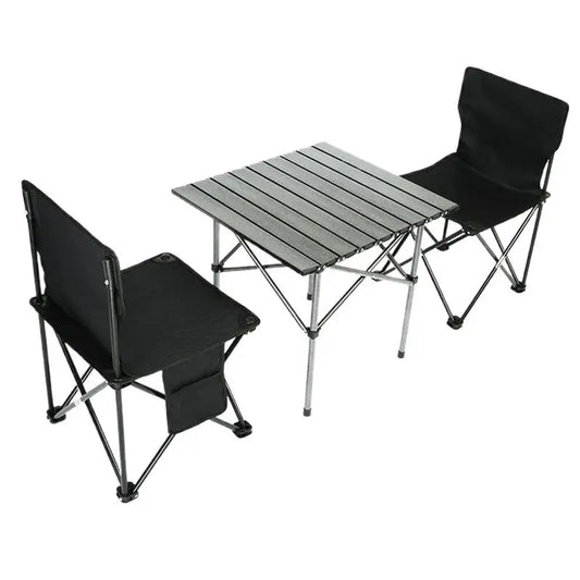 3-delige kampeertafelset met 2 opvouwbare stoelen, opvouwbare picknicktafel, Oxford stoffen krukken, waterdichte loempiatafel voor kamperen