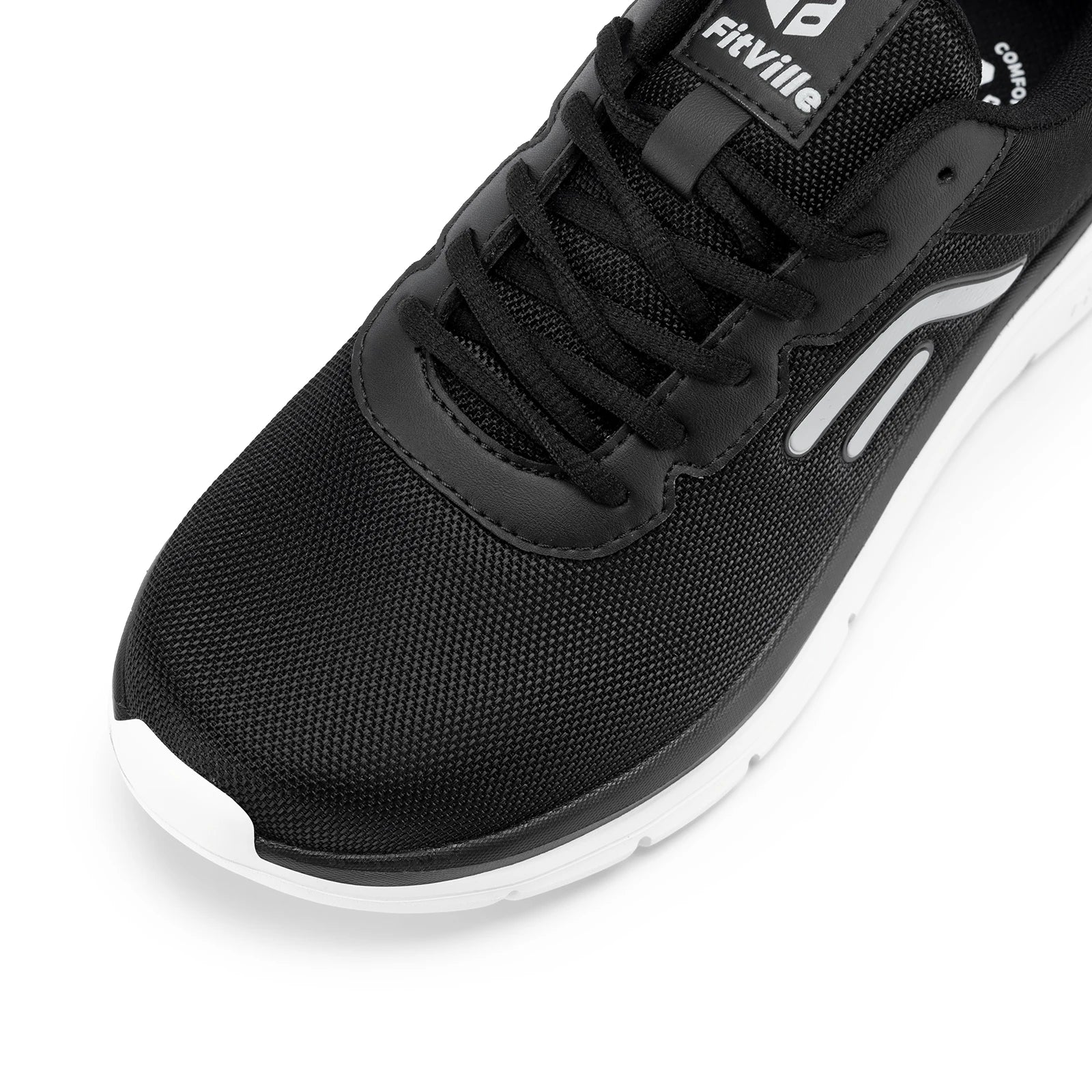 Men's Wide Width Thick Sole Walking Shoes - Lightweight And Breathable Sneakers For Plantar Fasciitis Pain Relieve