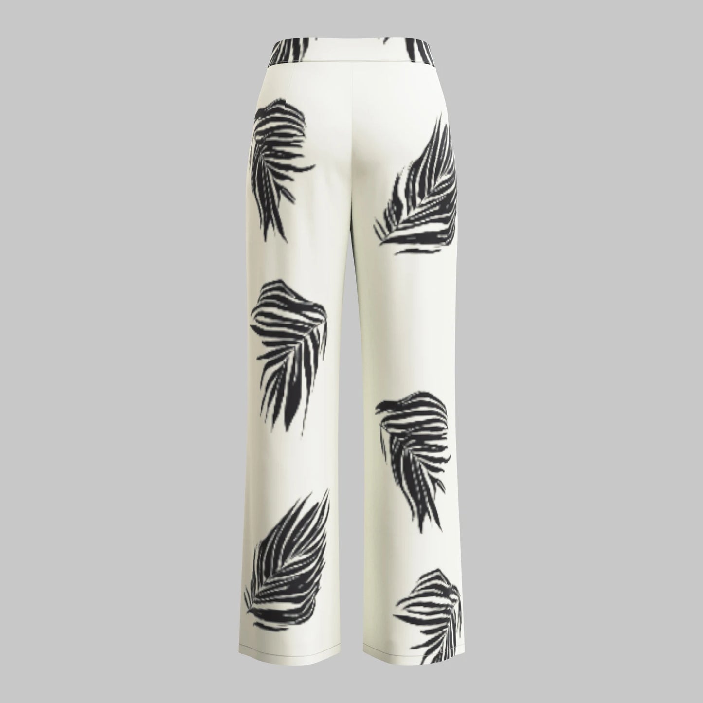 Damesbroeken Herfstmodel Slanke Bloemenprint Natuurlijke Taille Lange Wijde Pijpen Vakantiebroek