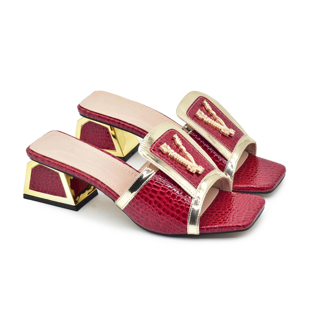 Elegant Women Shoes Slip on Open Toe Shoes for Wedding Women Plus Size Women Shoes 43 Luxury Nigerian Party Pumps