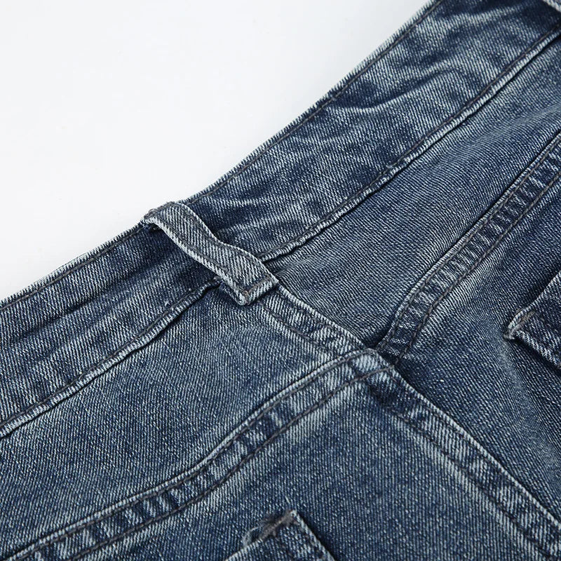 Women's Washed Denim Pants Trend Streetwear Y2K Low-Waist Flare Jeans Woman Casual All-Match Slimming Wide Leg Trousers