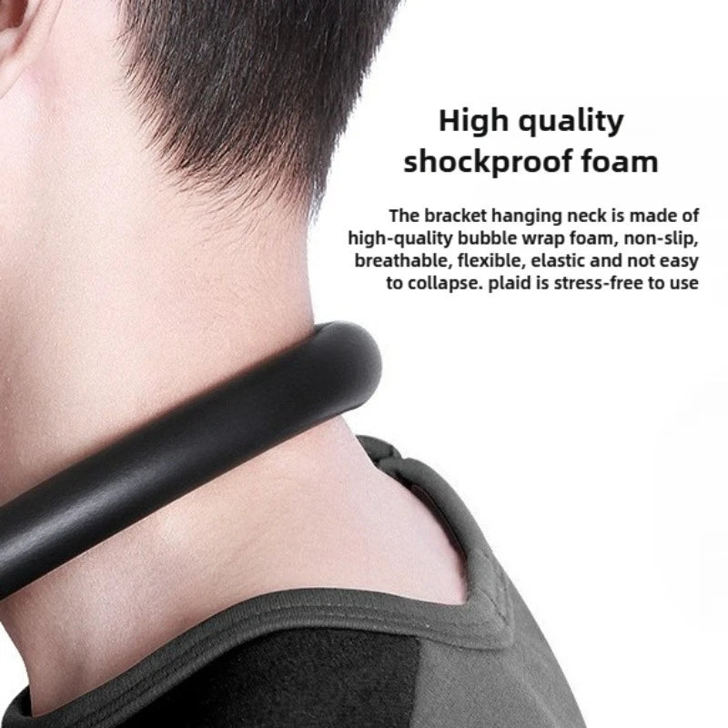 Rotatable Lazy Neck Phone Stand Holder 360 Degree Mobile Necklace Bracket Bed for Smartphones - Hands-Free Hanging Stan