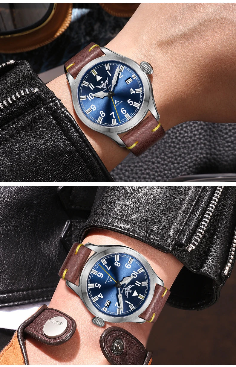 Yelang V1021 Men Quartz Watch 42mm Swiss Ronda Movement Luminous T100 100m Waterproof Men's Diving Watch 316L Stainless Sapphire