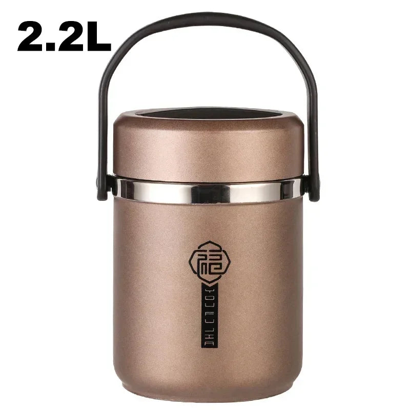 6 uur thermische vacuüm lunchbox 304 roestvrij staal geïsoleerde Worker volwassen voedselcontainer grote picknick student bento box set