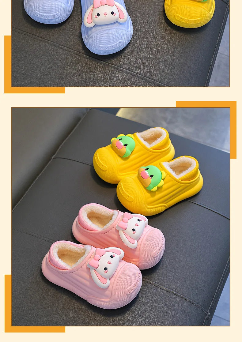 Children’s Baby Cotton Shoes Winter Warm Cartoon Sheep Non-Slip Shoes Kids Soft Sole Girls' Indoor Slippers
