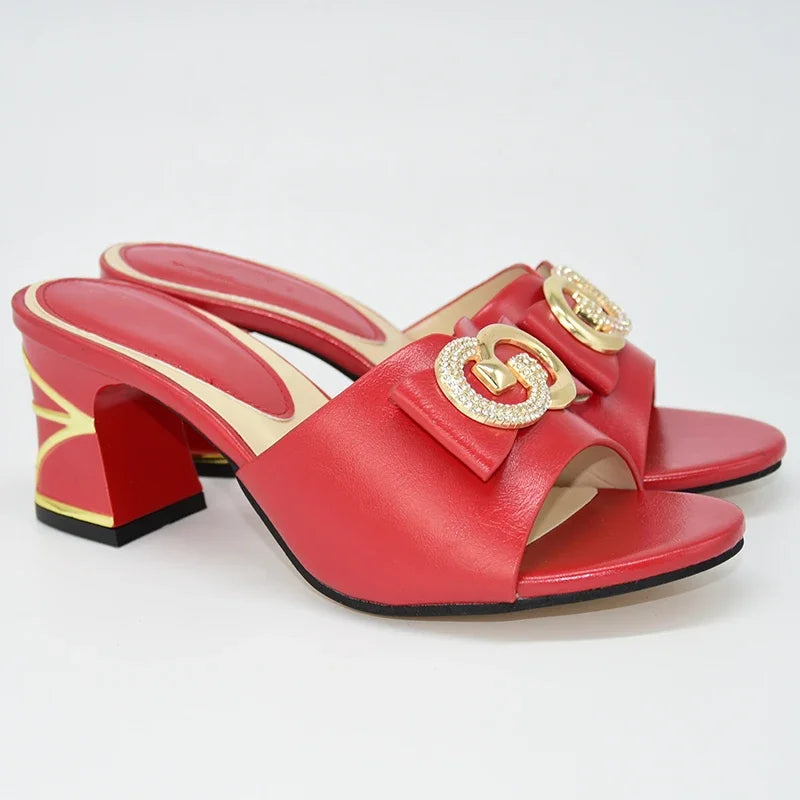 Designer Shoes Women Luxury 2025 Elegant Crystal Women Shoes Italian Women Wedding with Rhinestone Nigerian Party Wedding Pumps