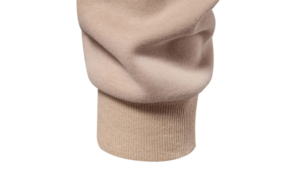Men's Zipper Pocket Cotton Blend Sweatshirt For Casual Sport Pullover Men's Sweatshirts