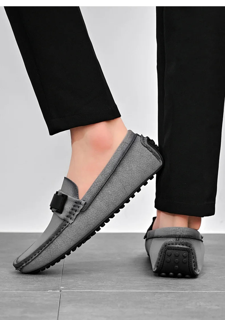New Large Size 47 48 49 Casual Loafers for Men Yellow Grey Mens Popular Moccasin Fashion Italian Youth Driver Driving Shoes