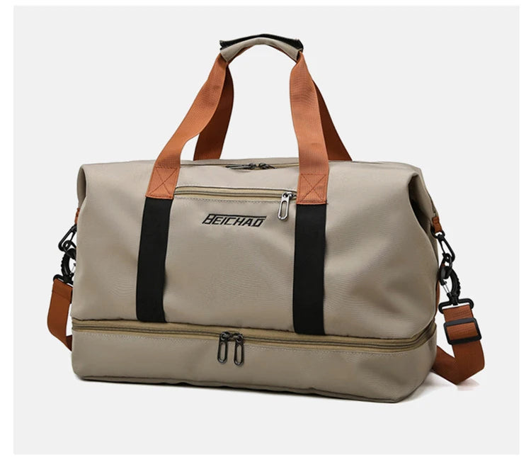 Travel And Portable Fitness Sports Bag With Shoulder Crossbody Feature - Chest & Handbag Duffle Carry On Weekender Bag