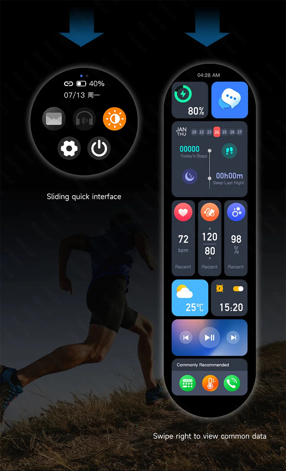GPS Sports Smartwatch Men AMOLED Screen Compass Altimeter Heart rate BP NFC Bluetooth Call Smart Watch For Men - Compatible With HUAWEI IOS