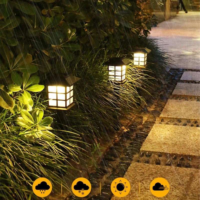 2-pack zonne-padverlichting, waterdichte buitenlamp op zonne-energie voor tuin, terras, looppad, oprit, kampeerdecoratie