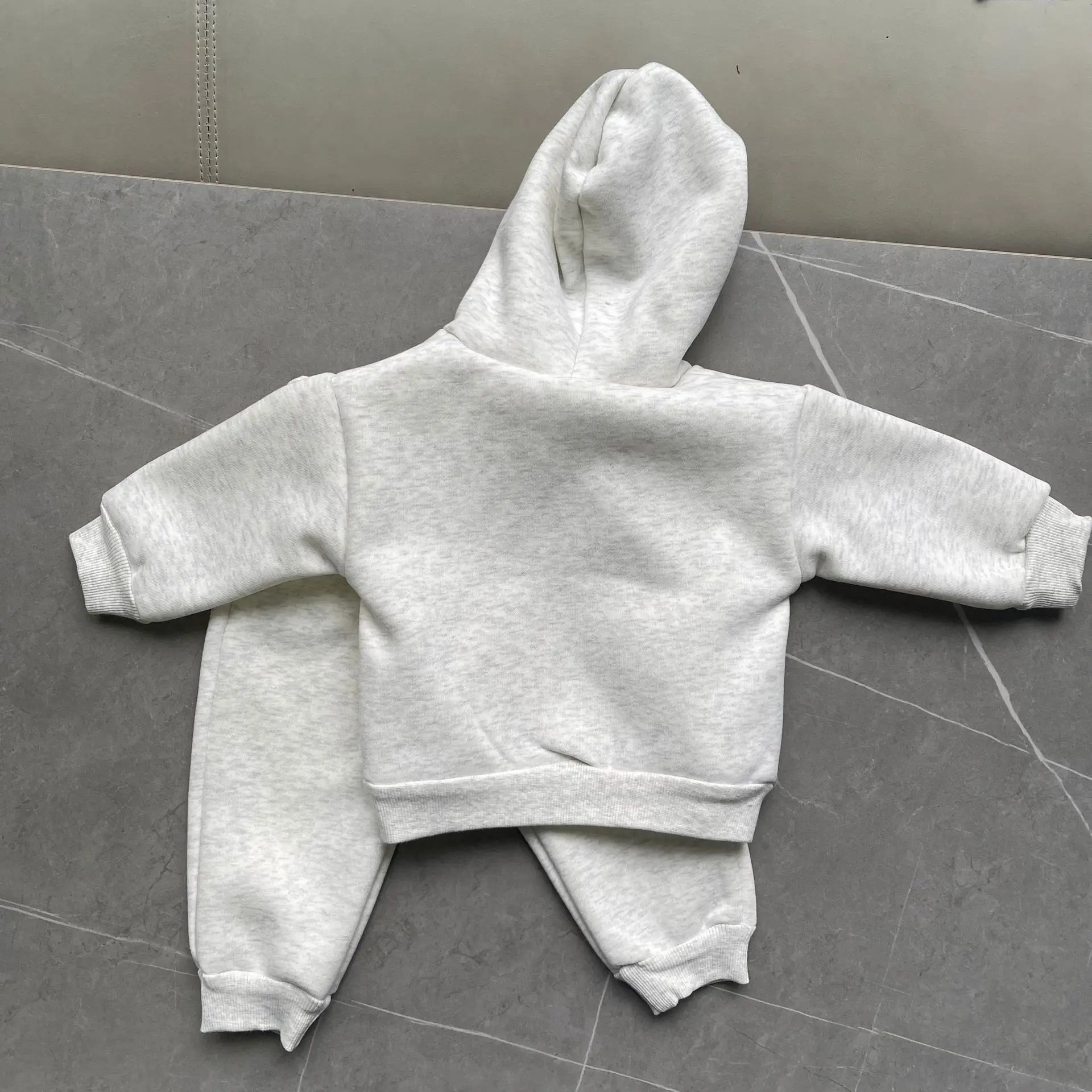 2025 Autumn Winter New Baby Letter Print Hooded Sweatshirt + Sweat Pants 2PCS Suit Boys Girls Casual Sports Set Kids Outfits 1-3Y