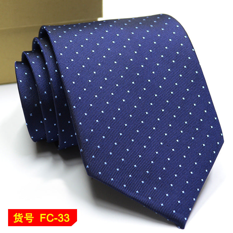 Men's Solid Color Stripe Floral Jacquard Necktie 7-8cm Width Fashionable Daily Wear Cravat for Wedding Party Gift