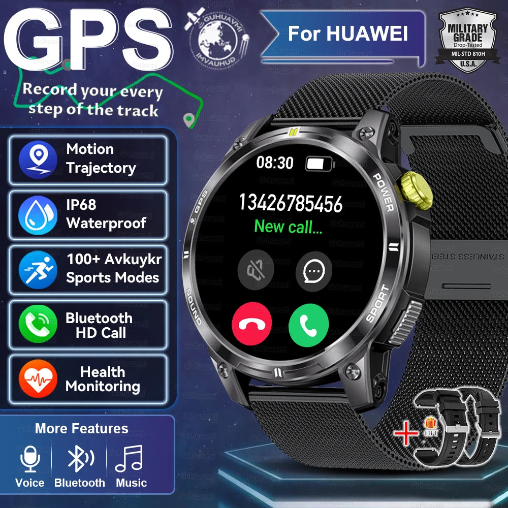 2025 Nieuwe GPS Sport Smart Watch Mannen Waterdichte Fitness Tracker Bluetooth Call 400MAH Batterij Armband Smartwatch Voor Vrouwen - Compatibel met Xiaomi IOS