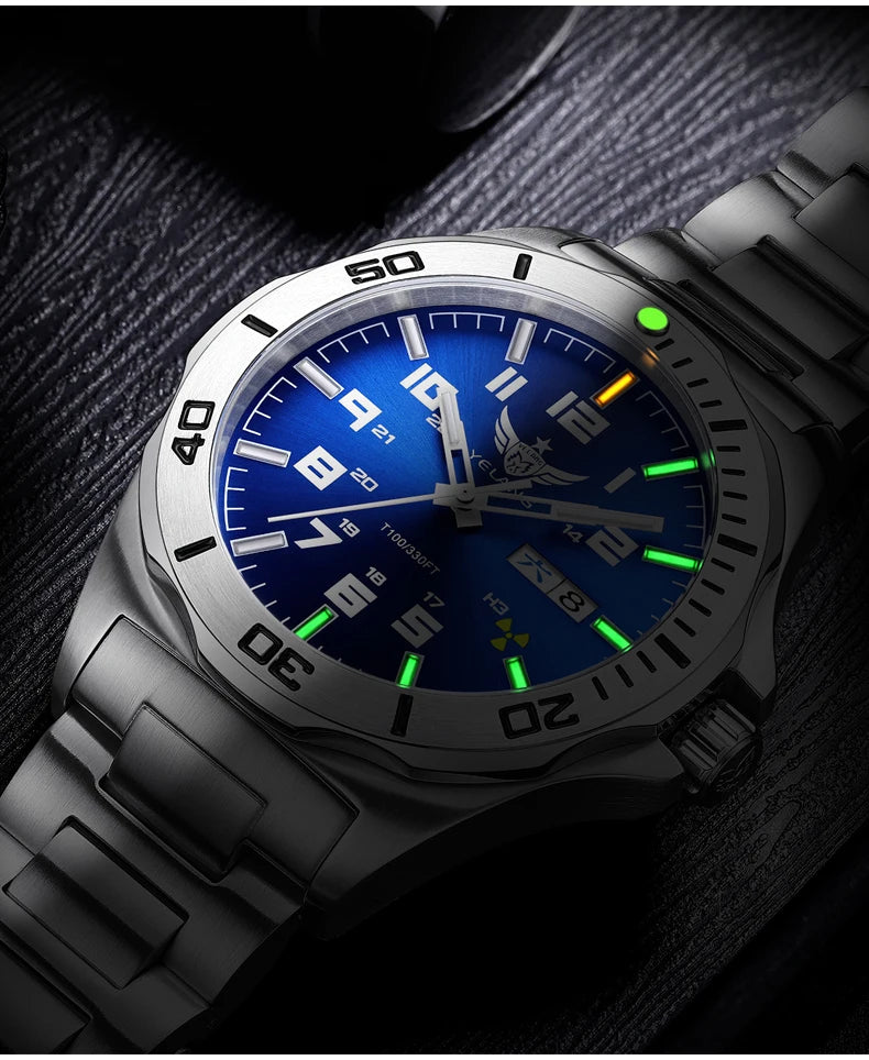 YELANG Watch Men's 44MM Mechanical Wristwatches Luxury Sapphire Glass AR Coated Automatic Watches 10BAR Waterproof Watch For Men