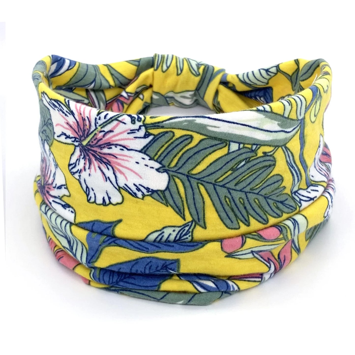 Bohol Headbands Women Wide Knotted Hairbands Elastic Turban Head Bands Non-Slip Floral Yoga Sports Sweatbands Workout Head Wraps