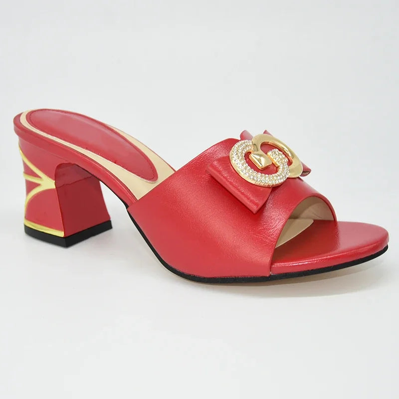 Designer Shoes Women Luxury 2025 Elegant Crystal Women Shoes Italian Women Wedding with Rhinestone Nigerian Party Wedding Pumps