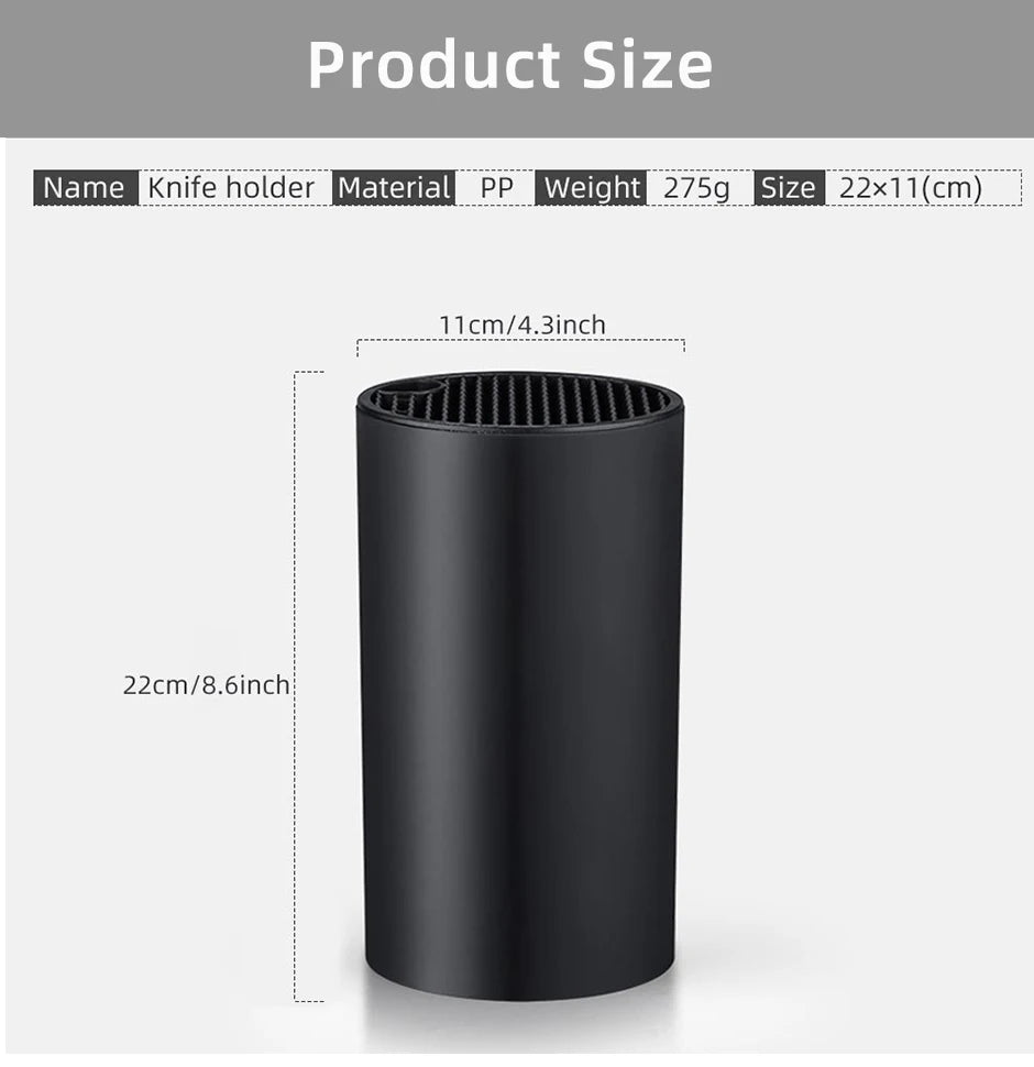 8.8inch Knife Holder Stand for Kitchen Chef Ceramic Knife Inserted Plastic Knives Block Storage Tank Holder Kitchen Accessories