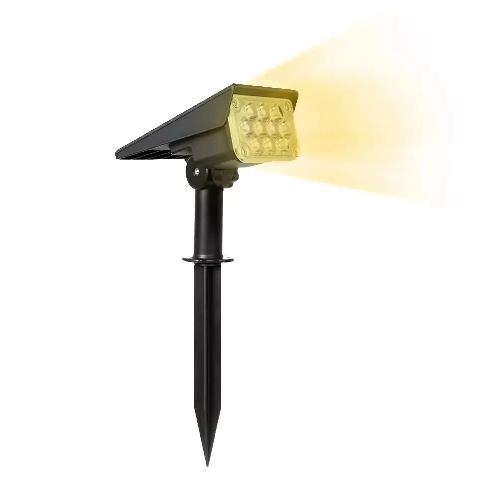 New 2 In 1 Solar Garden Light Adjustable Outdoor Wall Lamps Waterproof Super Bright Spotlights RGB Solar Landscape Lawn Lamps