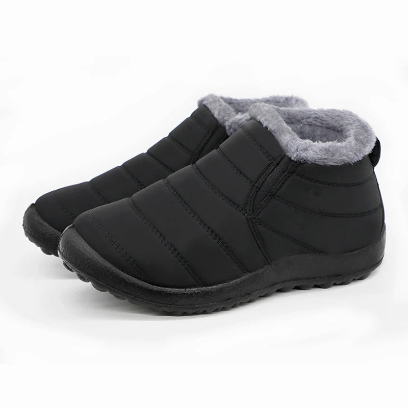 Women's Winter Waterproof Warm Fur Walking Shoes Moccasin Ladies Casual Footwear For Women