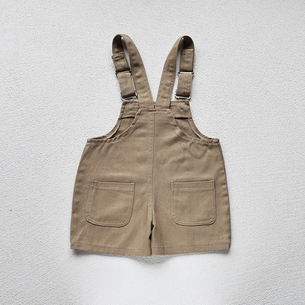 Herfst Nieuwe Effen Kinder Overall Denim Meisjes Jumpsuits Slip Jongens Jarretelbroek Outfits 1-5 Jaar Unisex