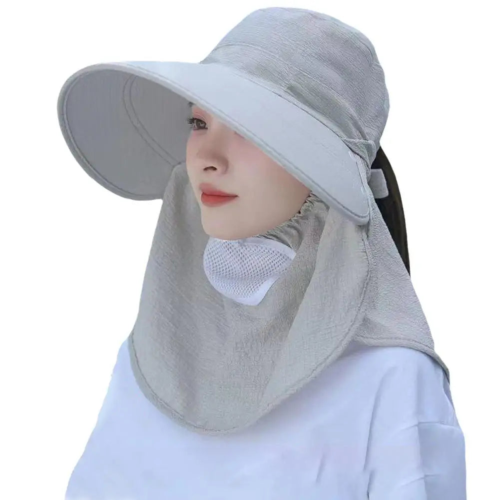 Summer Quick Dryng UV Protection Fisherman Cap Face Neck Cover Outdoor Fishing Cycling Removable Men Visor Hat Women Bucket Hat