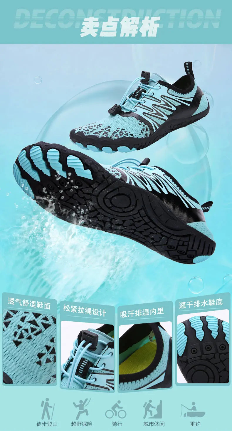 Unisex Quick-Dry Water Shoes – Breathable Aqua Beach & Diving Shoes for Swimming, Hiking & Outdoor Water Sports