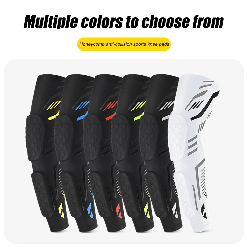 Sports Anti-Collision Padded Arm Sleeves For Protection of Elbow and Forearm During Sports - Honeycomb Pads For Men & Women