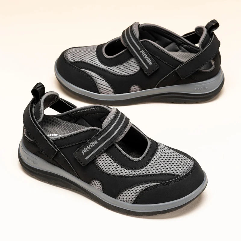 Women's Mary Jane Casual Shoes Sandals Widened Toe For Swollen Feet Lightweight Breathable Outdoor Elderly Shoe Sandals