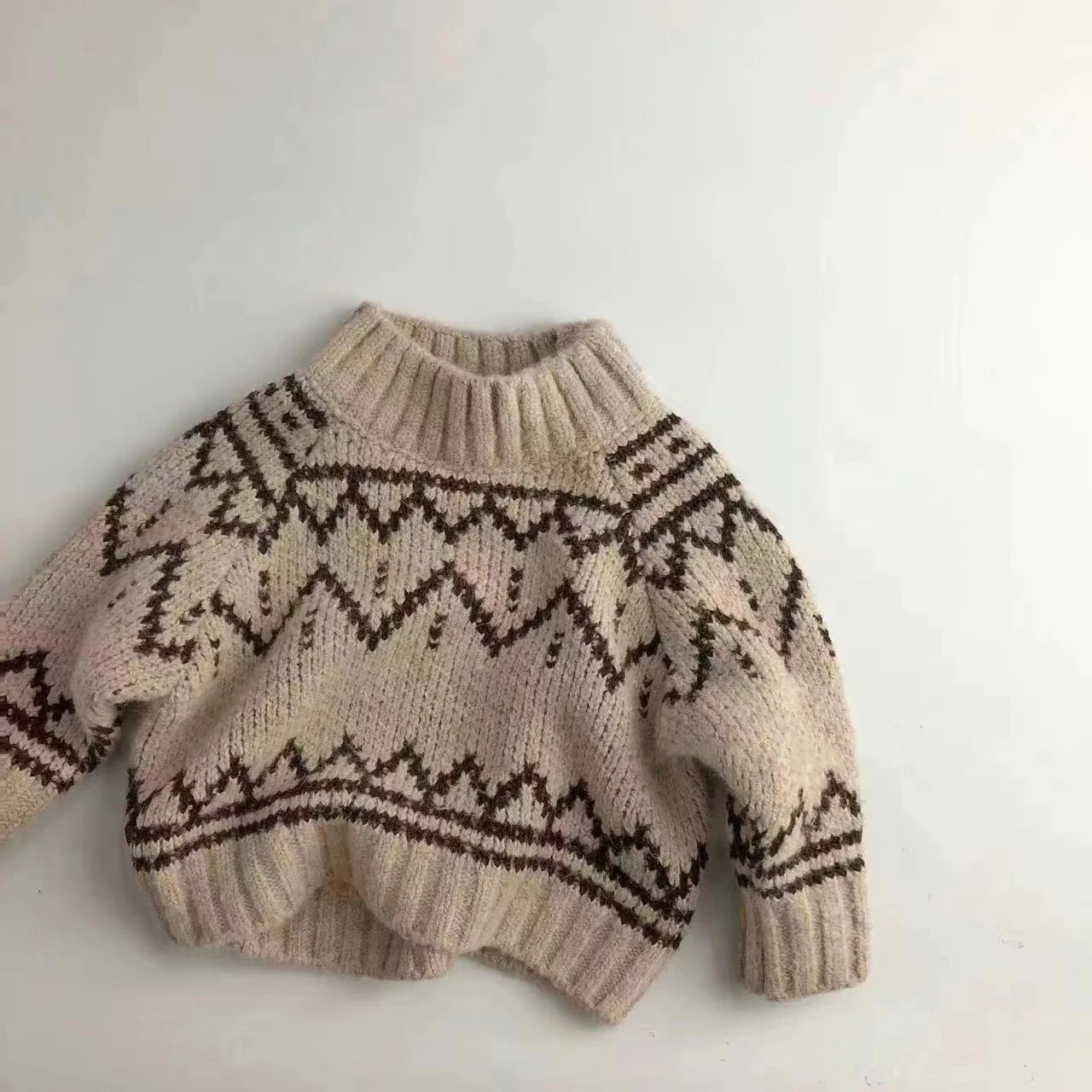 New Autumn Kids Sweater Girls Boys Thicken Stripe Knitted Sweater Children Tops 1-6 Unisex