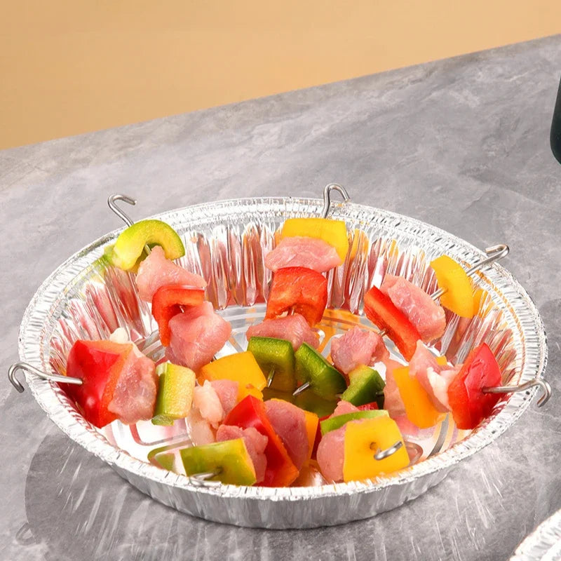 12/24/48 Spiesjes Keukengadgets Grill Airfryer RVS Grill Verticale Spies Hangend Oven Kebab Rek Kebab Houder