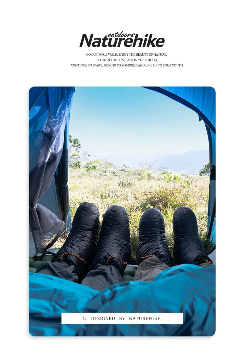 Ultralight Goose Down Foot Cover, Waterproof, Warm, Insulation, Hiking, Camping, Skating, Skiing, Outdoor 50g