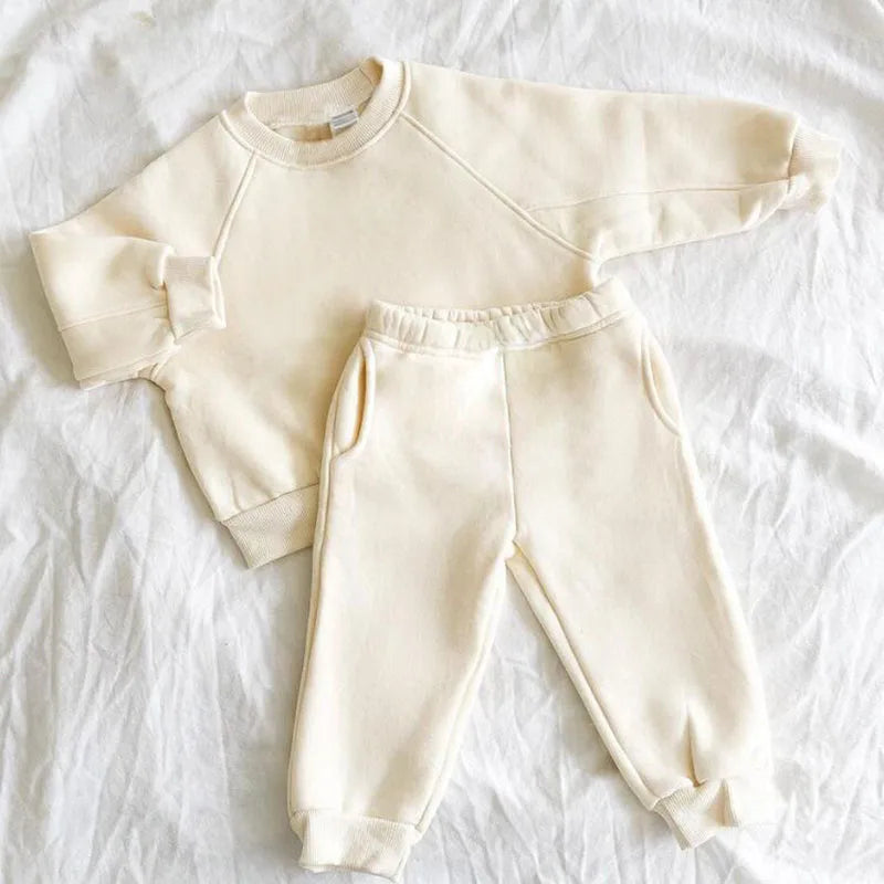 New Spring Boys Clothing Kids Girl Loose Leisure Sports Suit Children 2PCS Hoodie + Sweatpants 4-6Y Unisex