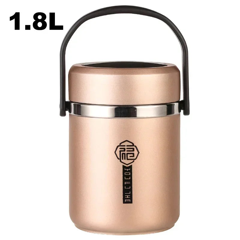 6 uur thermische vacuüm lunchbox 304 roestvrij staal geïsoleerde Worker volwassen voedselcontainer grote picknick student bento box set