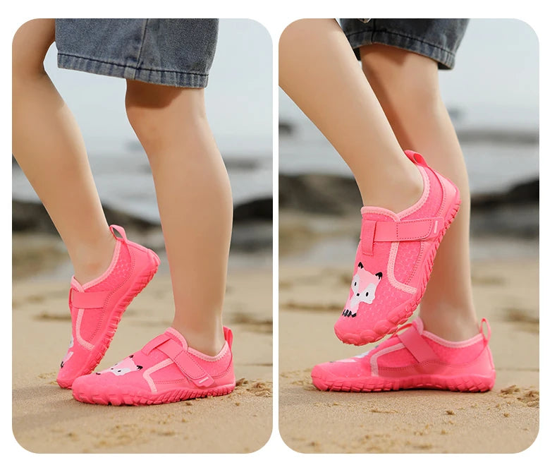 Kids Wide Toe Beach Shoes Lightweight Breathable Non Slip Rubber Sole with Durable Construction for Long Lasting Use