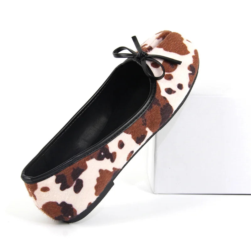 Womene Split Toe Flats Ballet Strap Retro Elegant Big Size Spring Autumn Comfortable Daily  Slip On Loafers