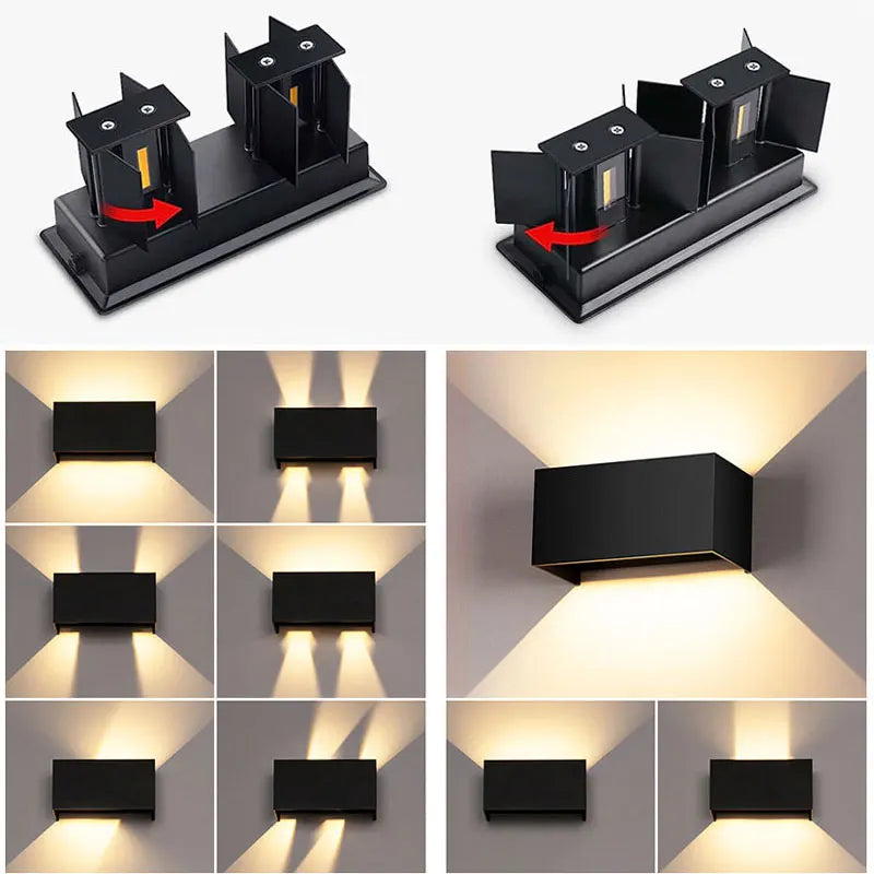 LED Wall Lamp Outdoor Waterproof IP65 Interior Wall Light Porch Garden Lights Living Room Street Corridor Stairs Lighting 24W