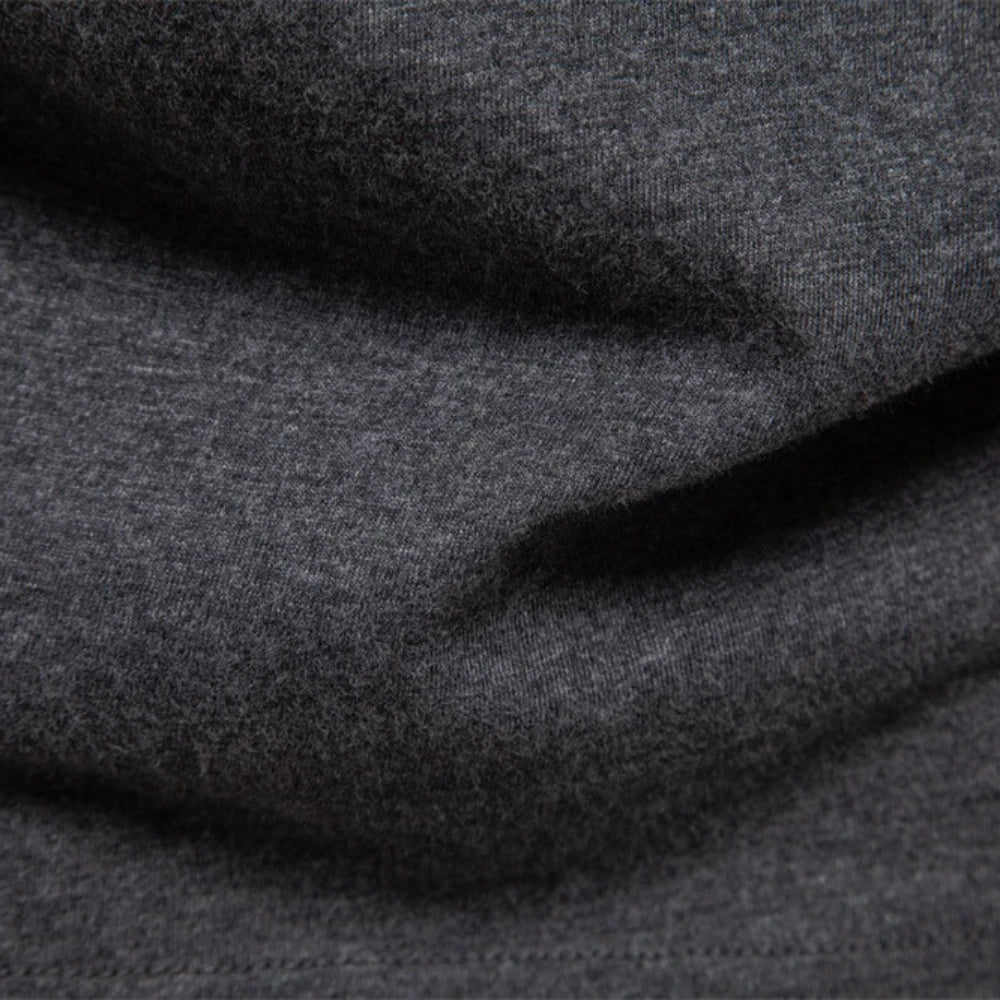 Men's Henley Collar Casual T-Shirt Solid Colour Long Sleeve Autumn Fashion High Quality 100% Cotton Male T-Shirts