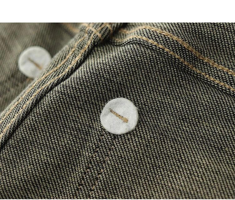 Herfst Nieuwe Amerikaanse Retro Zware Zwarte Denim Stretch Jeans Heren Eenvoudige Gewassen Oude Casual Rechte Slanke Potloodbroek