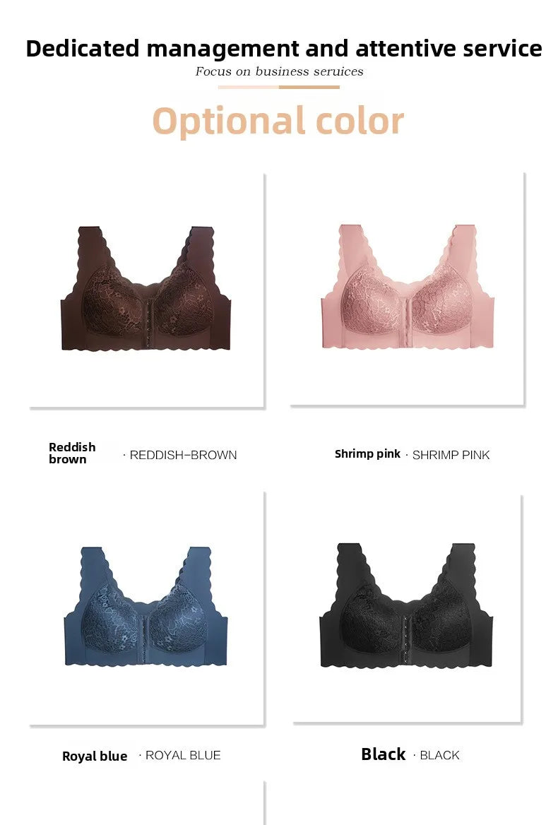Large Size Front Closure Bra Wire Free Vest Brassiere Intimates Women's Push Up Bralette Underwear Front Lingerie for Female