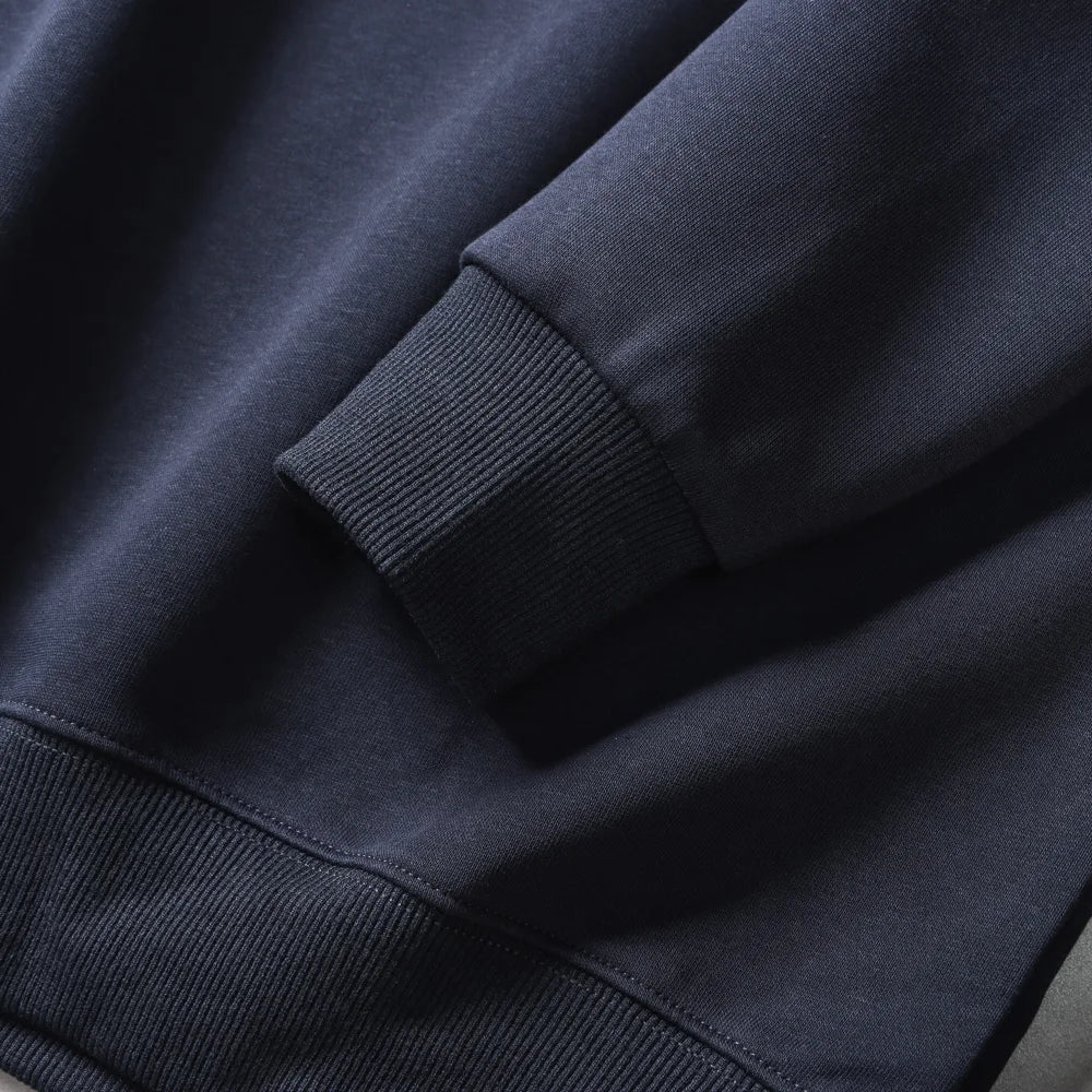 Autumn New American Retro Long Sleeve O-neck Embroidery Sweatshirts Men's Fashion Washed Old Terry Pullover Casual Sportwear