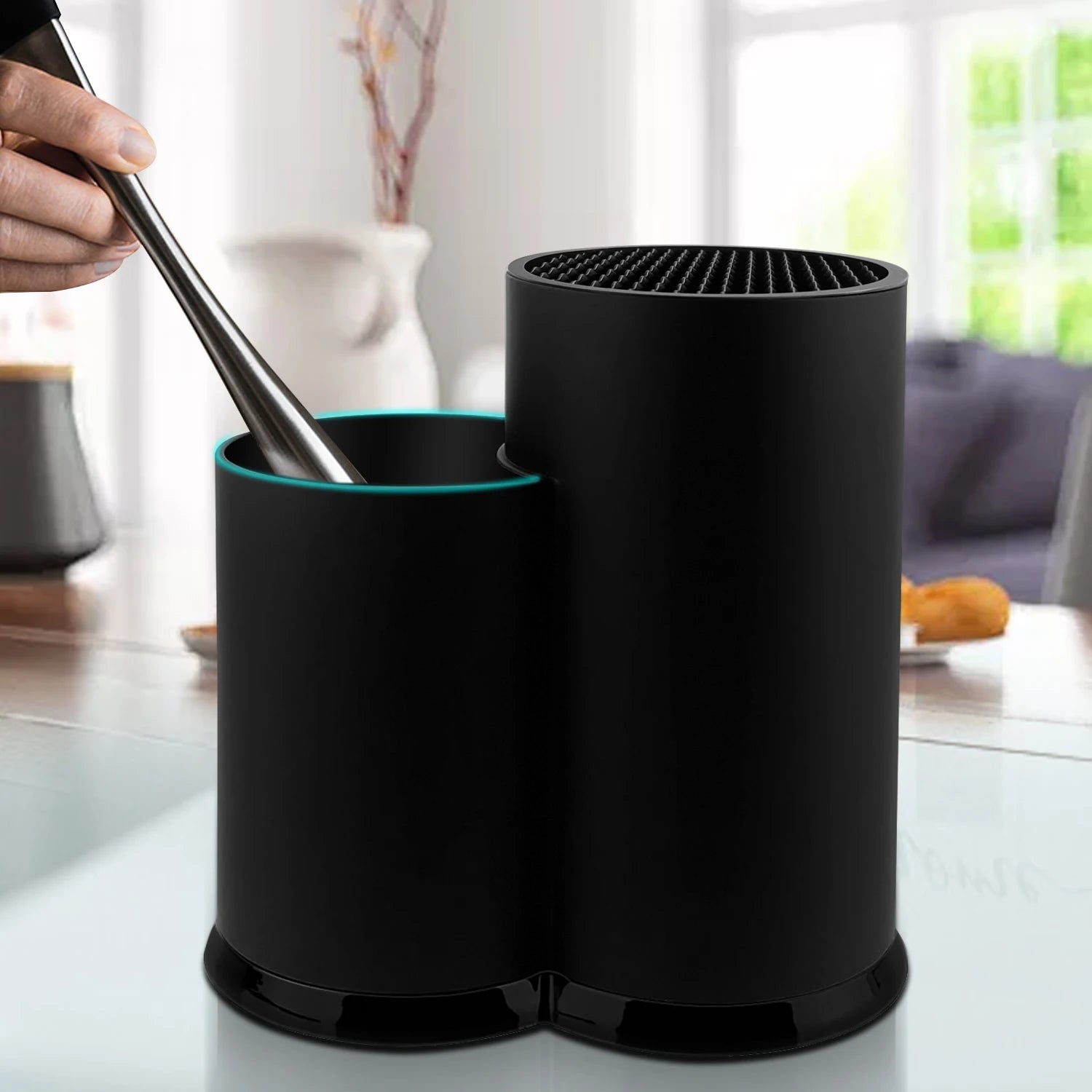 Knife holder Multi-Function Utensil stand Knife Block PP Flatware Drainer Storage Box Spoon Fork Kitchen Organizer Rack