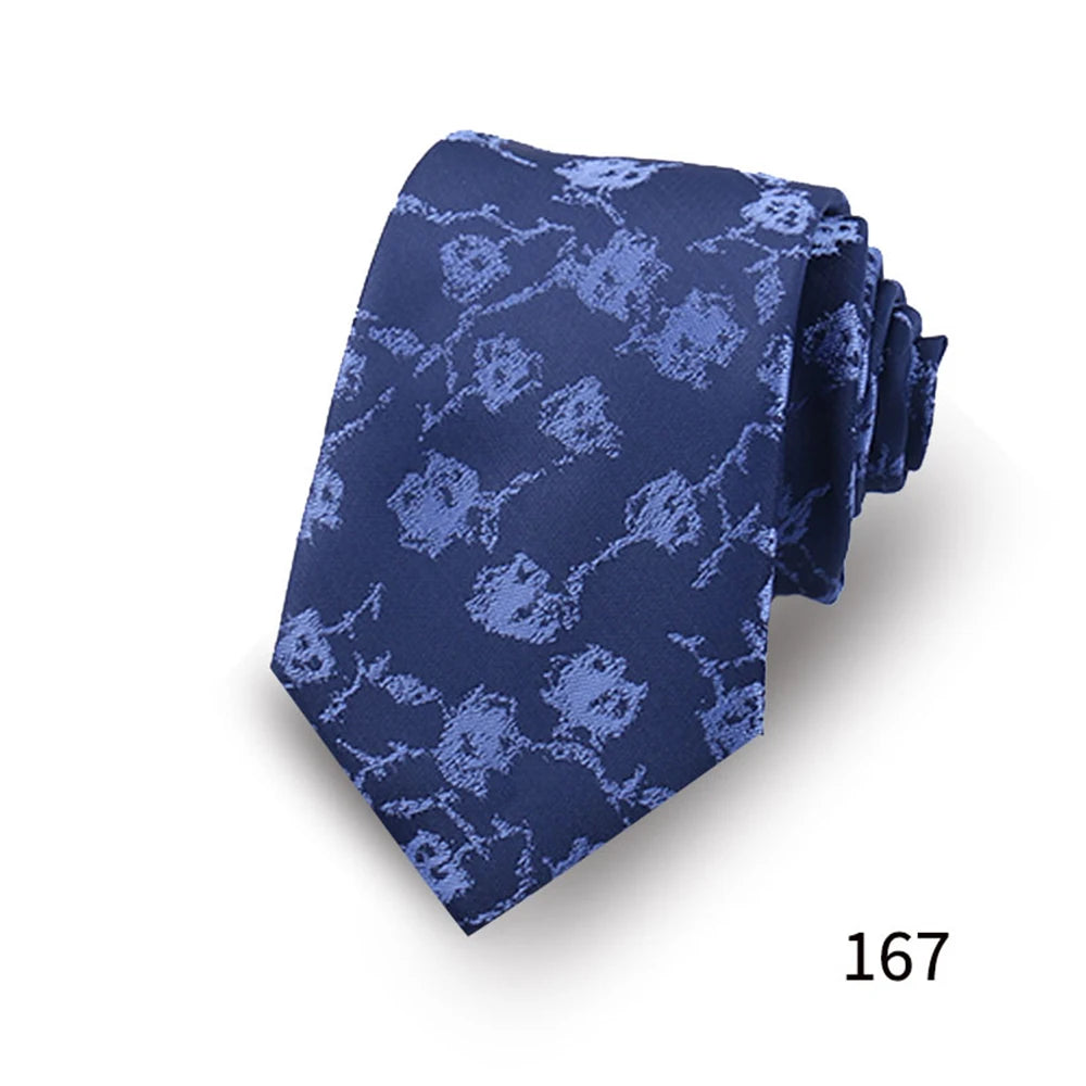 Men's Luxury Paisley Necktie Floral Wedding Style Business Tie Polyester 146x7.5cm Gift for Adult Male Occasions