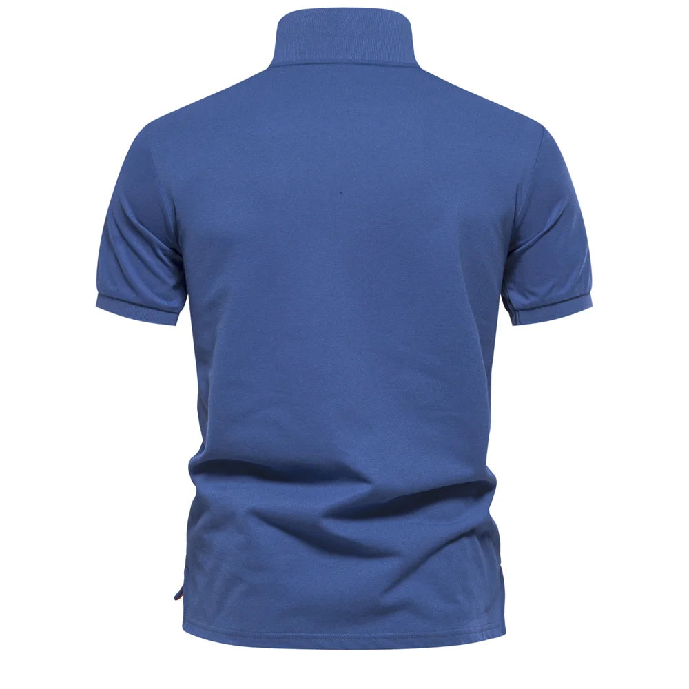 Men's Gradient Printed Cotton-Blend Short Sleeve Summer Polo Shirts